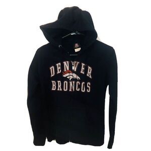 Denver Broncos NFL Team Apparel Dark Blue Full Zip Hooded Sweatshirt Women's M